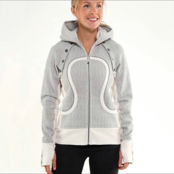 Lululemon Rare Special Edition Scuba Hoodie in Ghost Herringbone - Picture 1 of 11
